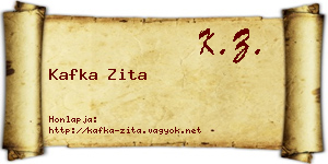 Kafka Zita névjegykártya